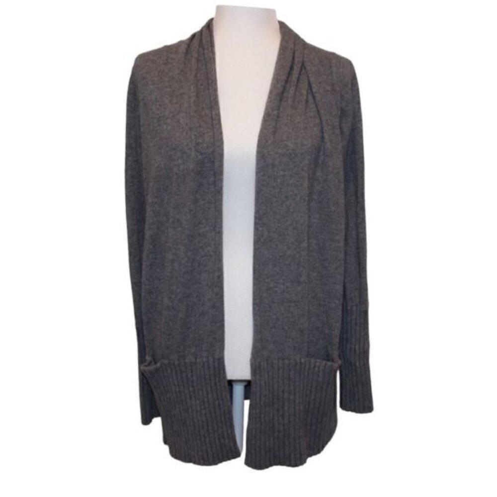 Banana Republic Gray Cashmere Cardigan Sweater Women Size L Large